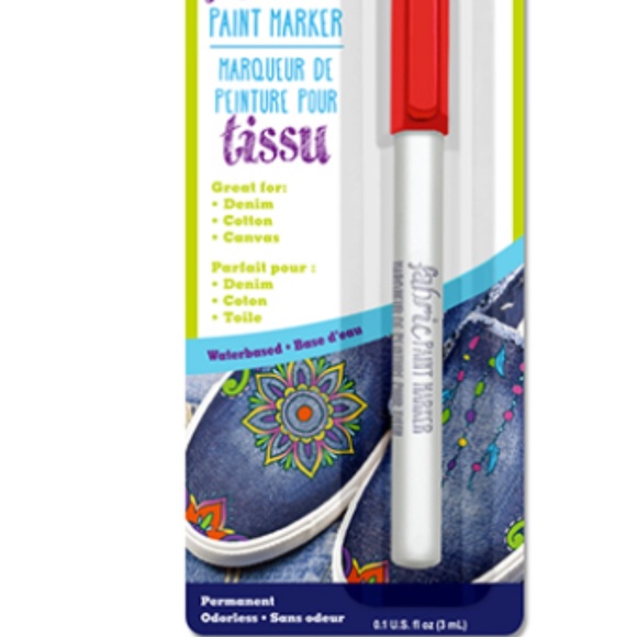 Permanent Fabric Paint Marker (Cherry Red) - Picture 3 of 4